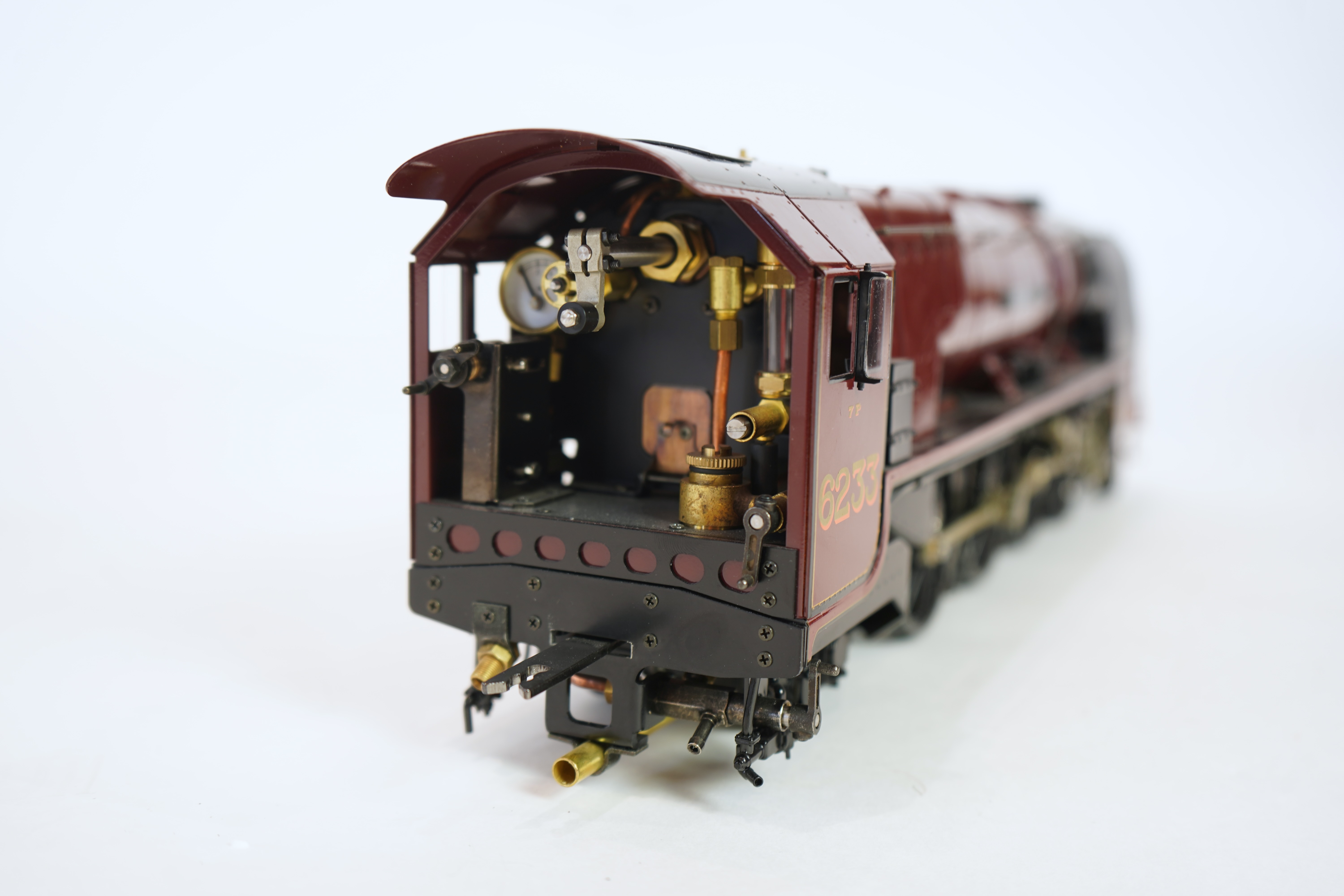A Gauge One Aster Hobbies live steam LMS Coronation Class, 4-6-2 tender locomotive, Duchess of Sutherland 6233, the factory ‘Built Up’ version, spirit fired working four cylinder motion, with assembly instructions, opera
